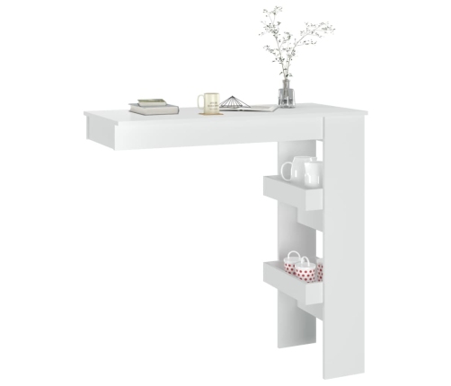 Mesa de bar de pared madera contrachapada blanco 102x45x103,5cm