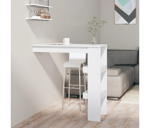 Mesa de bar de pared madera contrachapada blanco 102x45x103,5cm