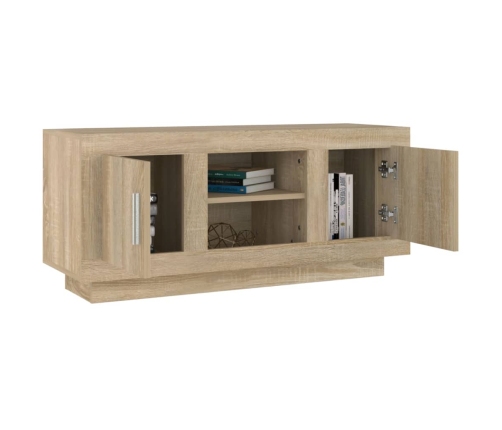 Mueble de TV madera contrachapada roble Sonoma 102x35x45 cm