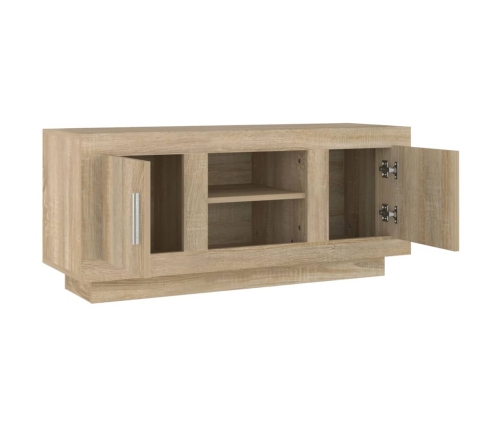 Mueble de TV madera contrachapada roble Sonoma 102x35x45 cm