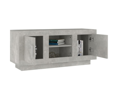 Mueble de TV madera contrachapada gris hormigón 102x35x45 cm