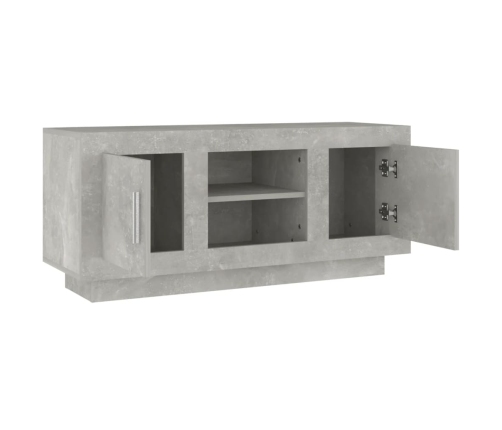 Mueble de TV madera contrachapada gris hormigón 102x35x45 cm