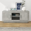 Mueble de TV madera contrachapada gris hormigón 102x35x45 cm