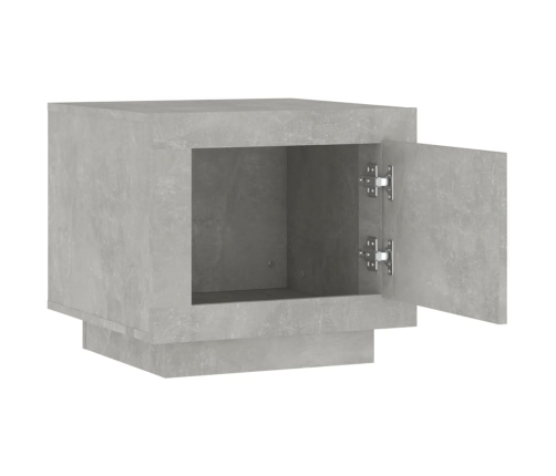 vidaXL Mesa de centro madera de ingeniería gris hormigón 51x50x45 cm