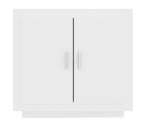 Aparador de madera contrachapada blanco 80x40x75 cm