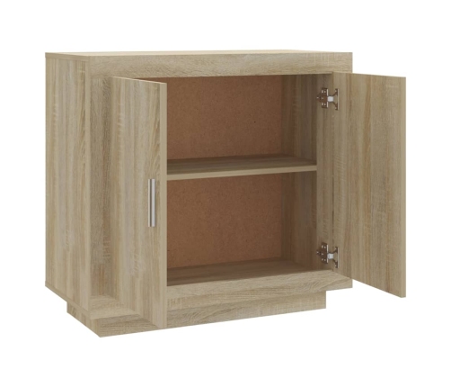 Aparador de madera contrachapada roble Sonoma 80x40x75 cm