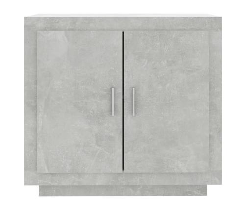 Aparador de madera contrachapada gris hormigón 80x40x75 cm