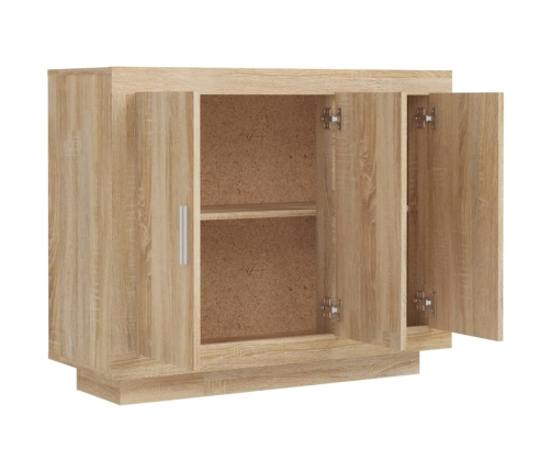 Aparador de madera contrachapada color roble Sonoma 92x35x75 cm