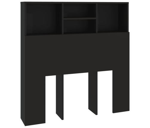 Mueble cabecero negro 100x19x103,5 cm