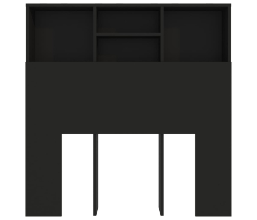 Mueble cabecero negro 100x19x103,5 cm