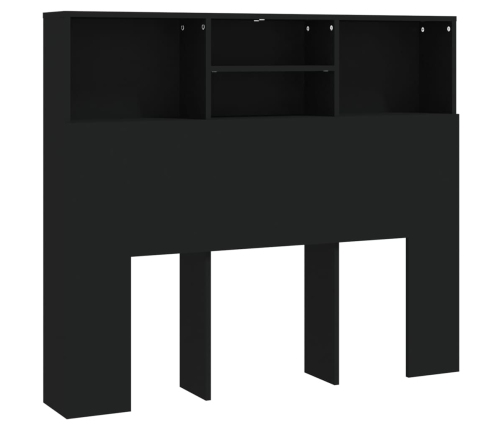 Mueble cabecero negro 120x19x103,5 cm