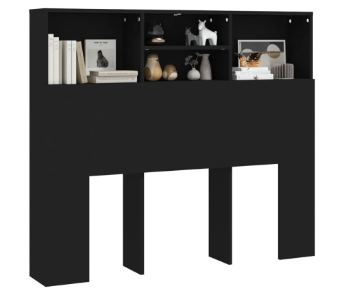 Mueble cabecero negro 120x19x103,5 cm