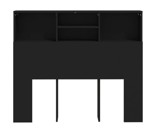 Mueble cabecero negro 120x19x103,5 cm