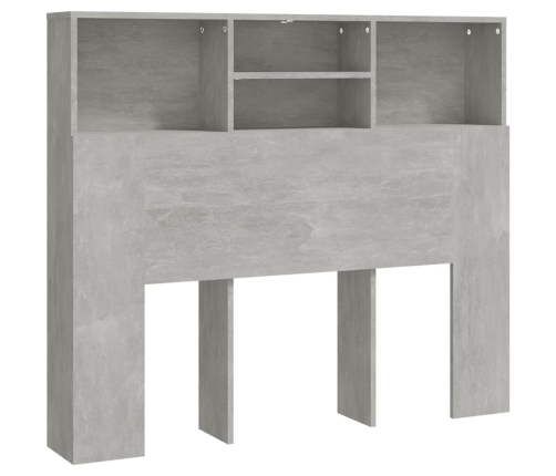 Mueble cabecero gris hormigón 120x19x103,5 cm