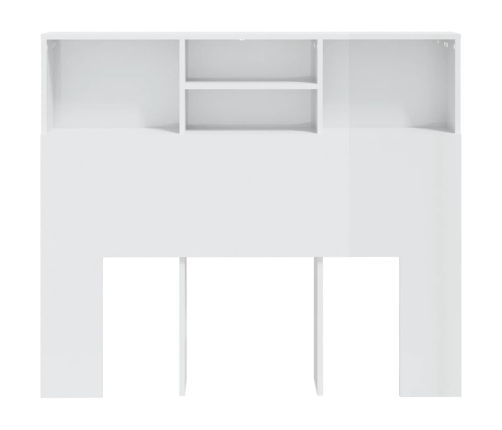 Mueble cabecero blanco brillante 120x19x103,5 cm