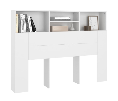 Mueble cabecero blanco 140x19x103,5 cm