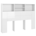 vidaXL Mueble cabecero blanco brillante 140x19x103,5 cm