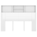 Mueble cabecero blanco brillante 140x19x103,5 cm