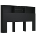 Mueble cabecero negro 160x19x103,5 cm