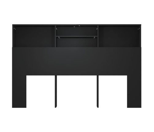 Mueble cabecero negro 160x19x103,5 cm