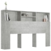 vidaXL Mueble cabecero gris hormigón 160x19x103,5 cm