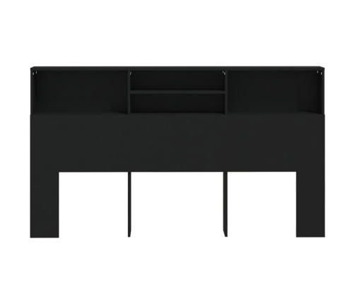 Mueble cabecero negro 180x19x103,5 cm