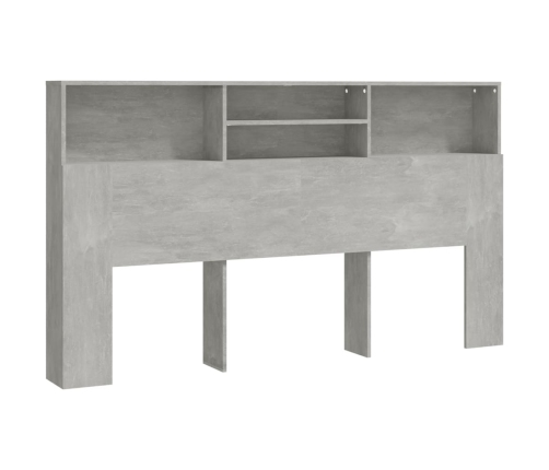 Mueble cabecero gris hormigón 180x19x103,5 cm