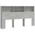 Mueble cabecero gris hormigón 180x19x103,5 cm