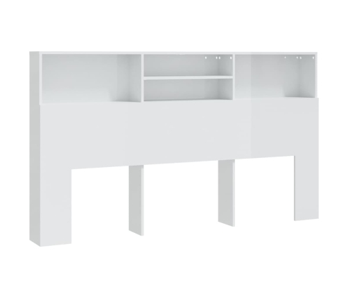 Mueble cabecero blanco brillante 180x19x103,5 cm