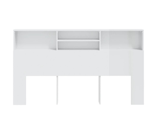 Mueble cabecero blanco brillante 180x19x103,5 cm