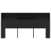 vidaXL Mueble cabecero negro 200x19x103,5 cm