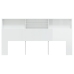 vidaXL Mueble cabecero blanco brillante 200x19x103,5 cm