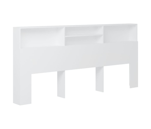 vidaXL Mueble cabecero blanco 220x19x103,5 cm