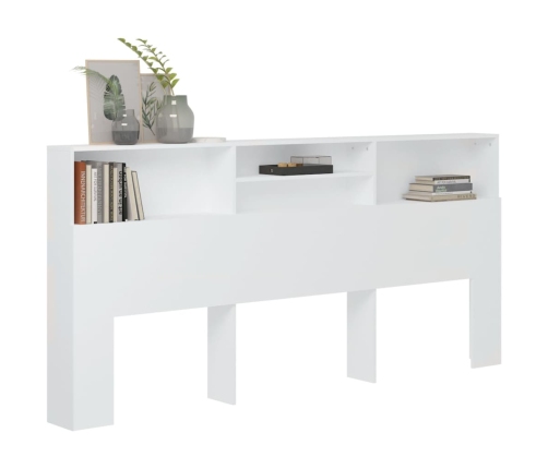 vidaXL Mueble cabecero blanco 220x19x103,5 cm