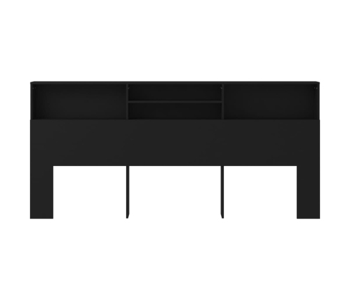 Mueble cabecero negro 220x19x103,5 cm