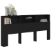 Mueble cabecero negro 220x19x103,5 cm