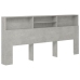 Mueble cabecero gris hormigón 220x19x103,5 cm