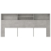 Mueble cabecero gris hormigón 220x19x103,5 cm