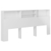 Mueble cabecero blanco brillante 220x19x103,5 cm