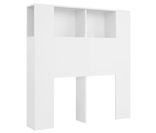 vidaXL Mueble cabecero blanco 100x18,5x104,5 cm