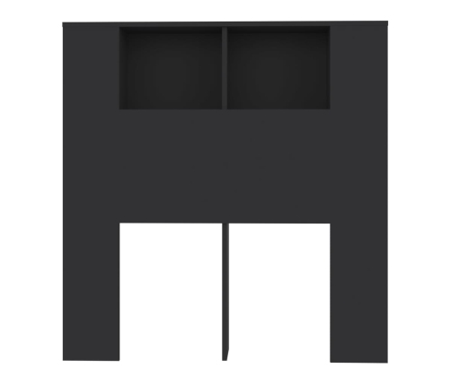 vidaXL Mueble cabecero negro 100x18,5x104,5 cm