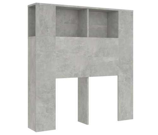 vidaXL Mueble cabecero gris hormigón 100x18,5x104,5 cm