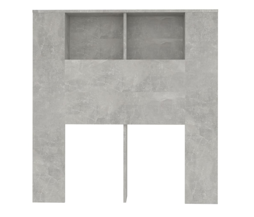 vidaXL Mueble cabecero gris hormigón 100x18,5x104,5 cm