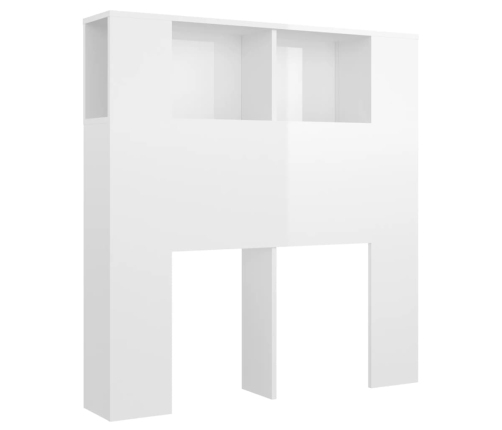 Mueble cabecero blanco brillante 100x18,5x104,5 cm