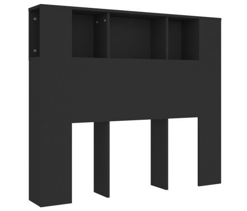 Mueble cabecero negro 120x18,5x102,5 cm