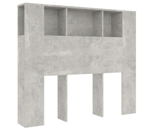 Mueble cabecero gris hormigón 120x18,5x102,5 cm