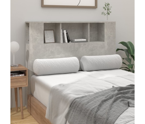 Mueble cabecero gris hormigón 120x18,5x102,5 cm