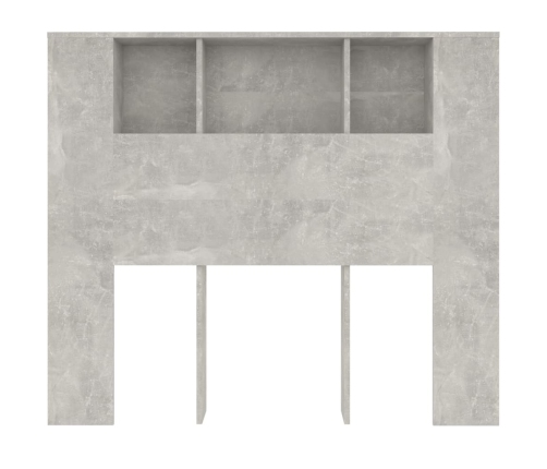 Mueble cabecero gris hormigón 120x18,5x102,5 cm