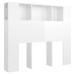 vidaXL Mueble cabecero blanco brillante 120x18,5x102,5 cm