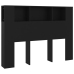 Mueble cabecero negro 140x18,5x104,5 cm